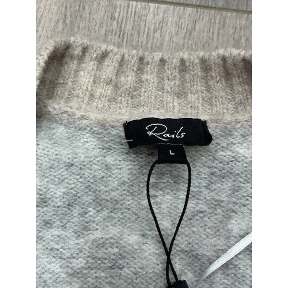 NWT Rails Womens Mia Heathered Star Print Sweater Long Sleeve V-Neck Size Large - Picture 4 of 11